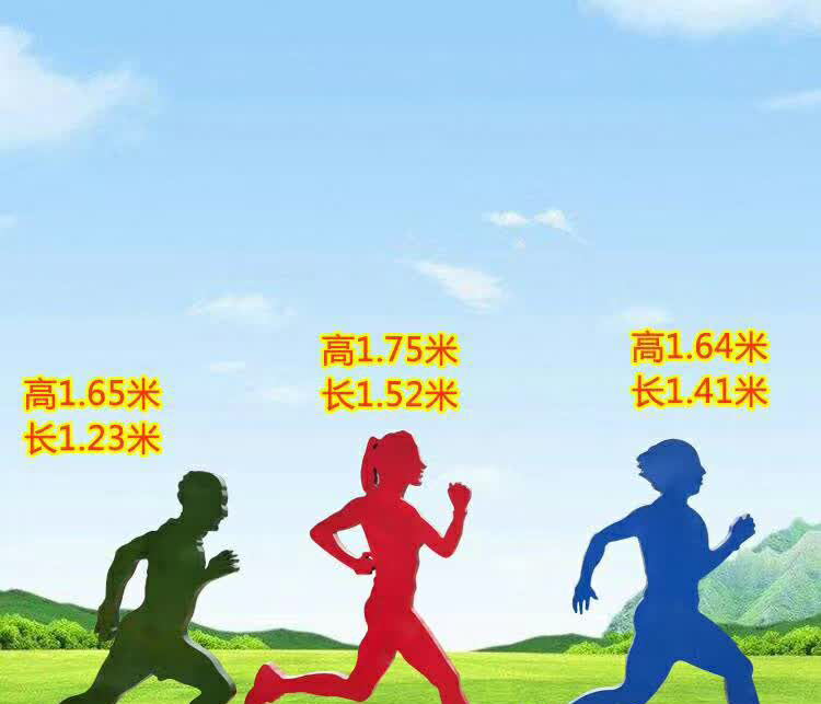 不锈钢跑步运动雕塑图片