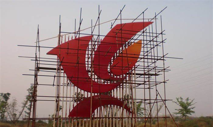 不锈钢抽象鸽公园景观雕塑图片