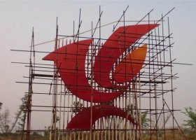 不锈钢抽象鸽公园景观雕塑