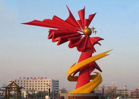 不锈钢黄河之光广场景观雕塑