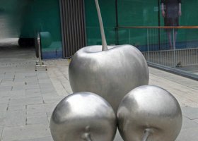 镜面苹果不锈钢雕塑 