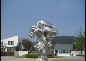 公园不锈钢创意块状景观雕塑