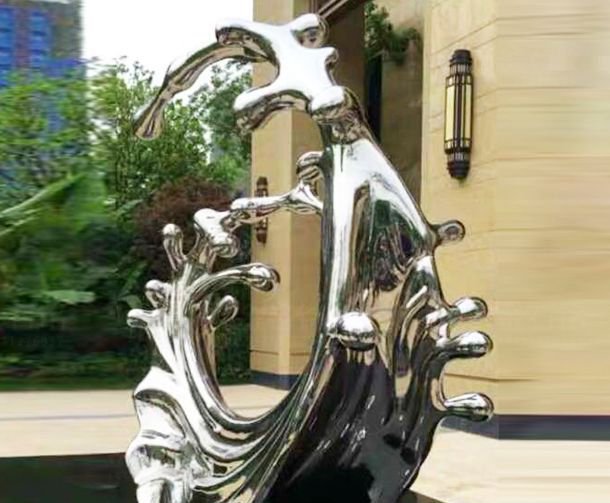 不锈钢浪花景观雕塑图片