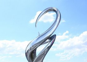 不锈钢公园抽象雕塑