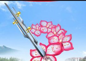 广场不锈钢花蕊抽象雕塑