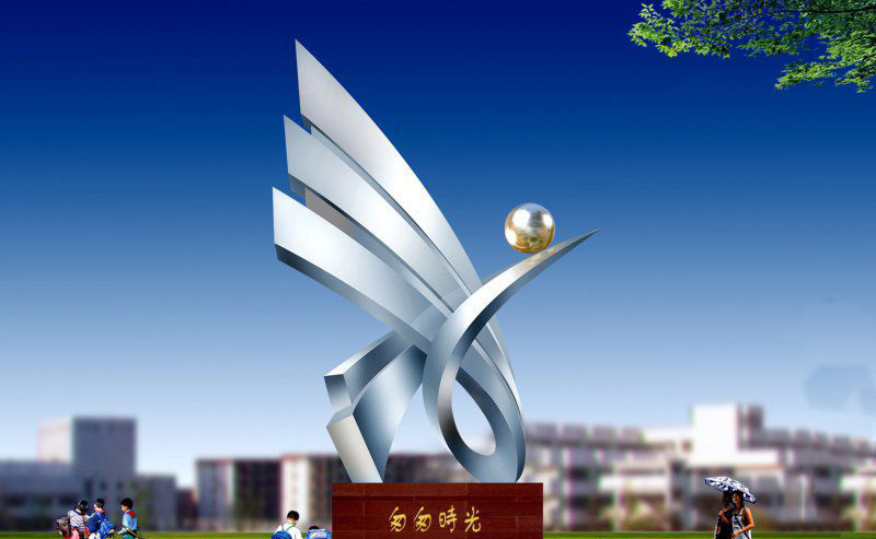 匆匆时光校园不锈钢雕塑图片
