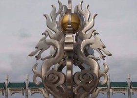 不锈钢抽象龙雕塑