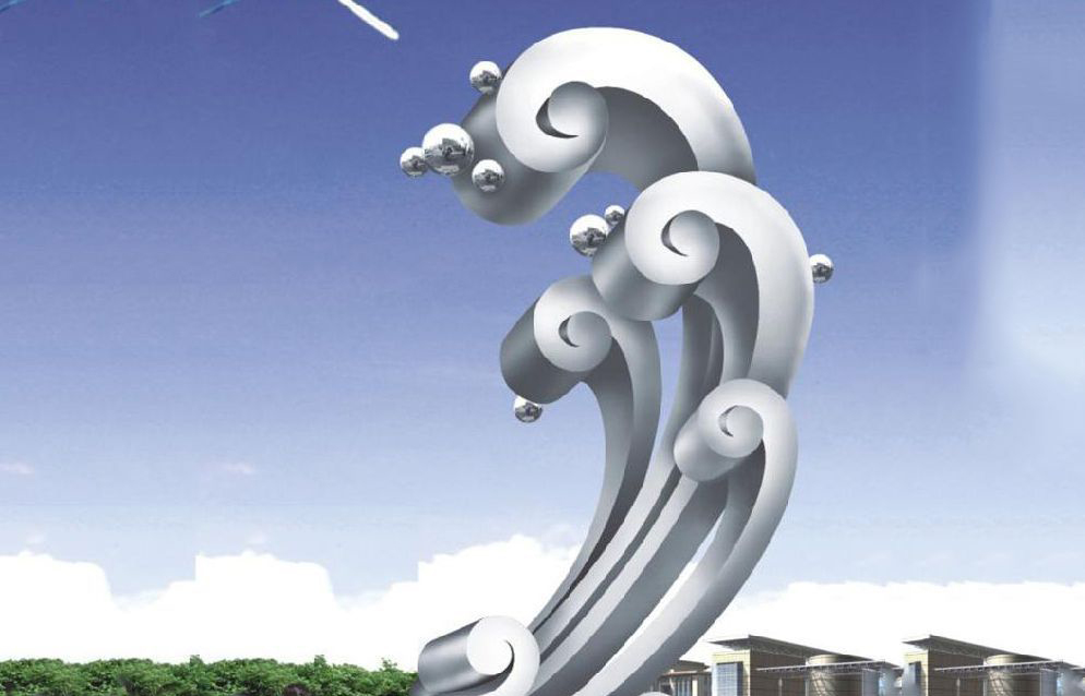 不锈钢海浪城市景观雕塑图片