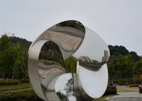 公园大型不锈钢花朵雕塑