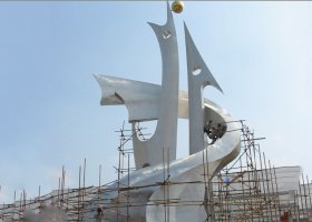 不锈钢抽象城市雕塑