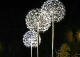 广场不锈钢蒲公英雕塑