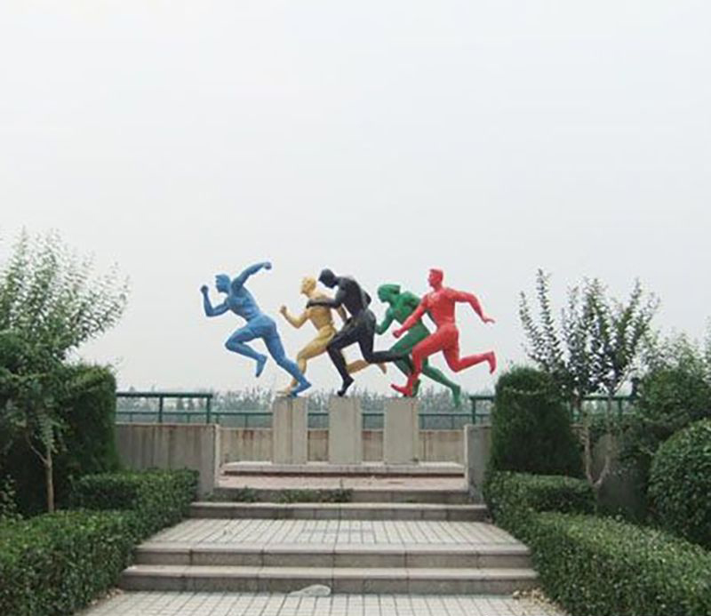公园运动不锈钢雕塑图片