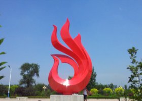 公园不锈钢抽象凤凰景观雕塑