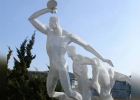掷铁饼公园不锈钢雕塑