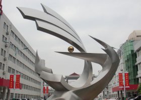 学校不锈钢抽象雕塑