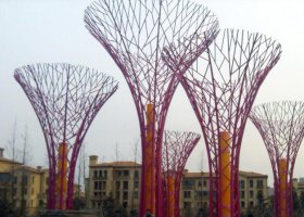 不锈钢抽象树枝城市景观雕塑