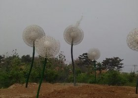 不锈钢蒲公英雕塑