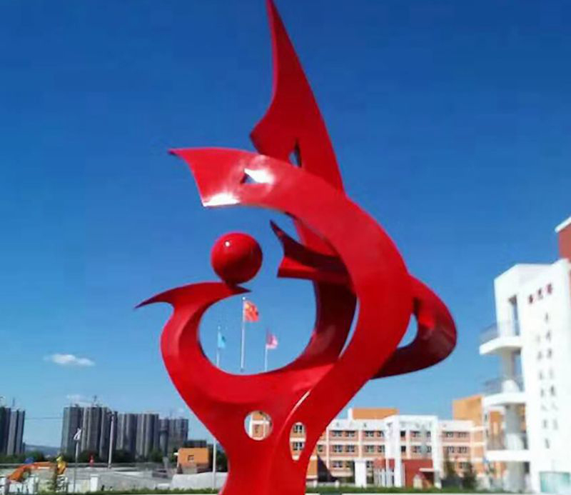 不锈钢球公园景观雕塑图片