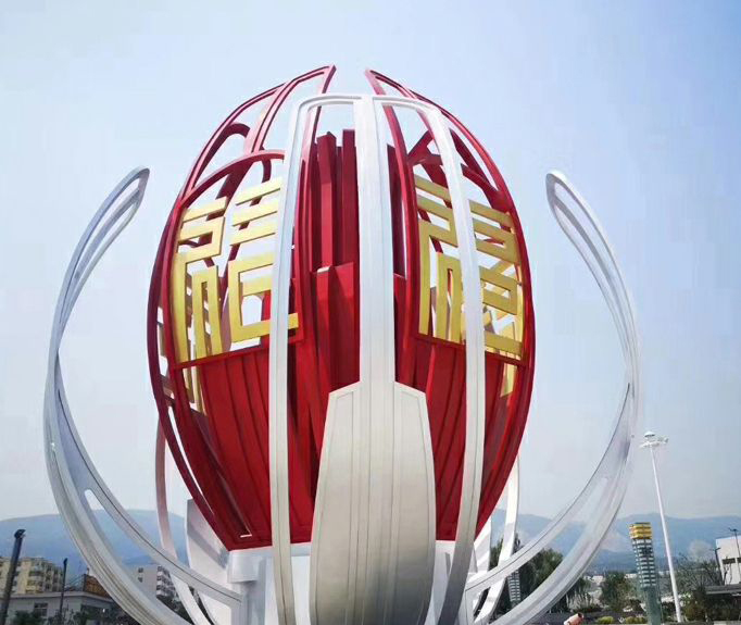 大型广场不锈钢景观雕塑图片