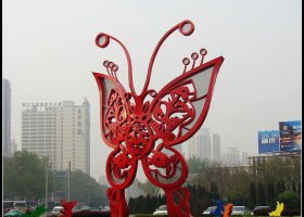 公园不锈钢蝴蝶摆件雕塑