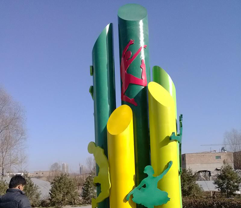 广场不锈钢运动基地标志雕塑图片