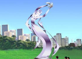 不锈钢放飞希望公园景观雕塑