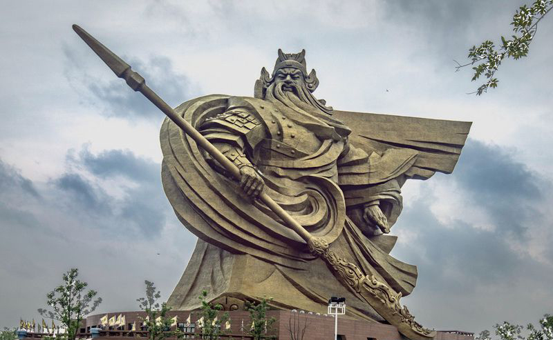 不锈钢关公广场雕塑图片