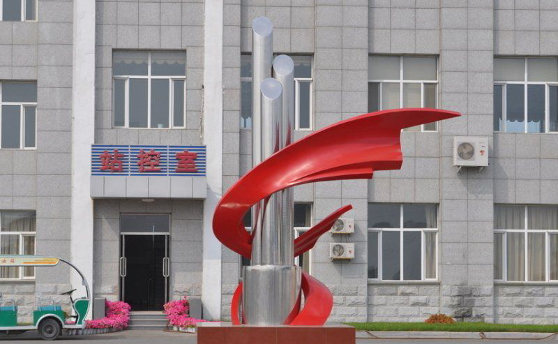 不锈钢油田雕塑图片