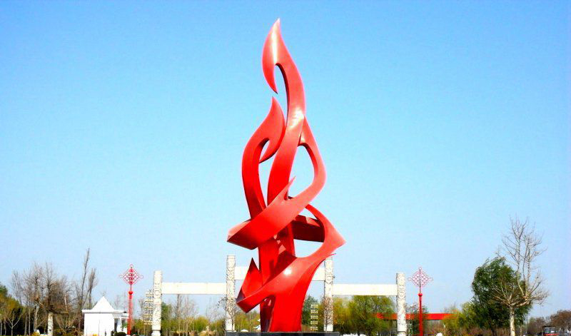 公园不锈钢银月公园抽象雕塑图片