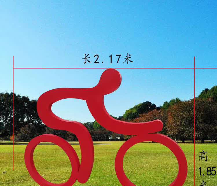 广场不锈钢骑车人物雕塑图片