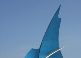 海边不锈钢风帆景观雕塑