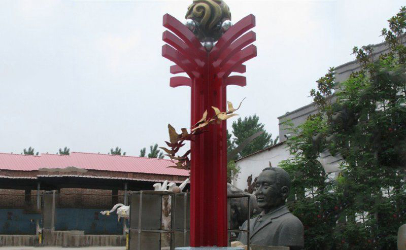 企业不锈钢大雁飞翔雕塑图片