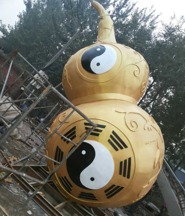 不锈钢艺术葫芦雕塑图片