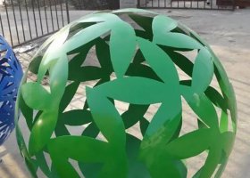 公园不锈钢花球雕塑