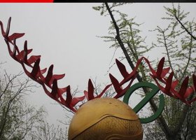 广场不锈钢飞鸽之球景观雕塑