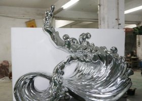 不锈钢海浪公园雕塑