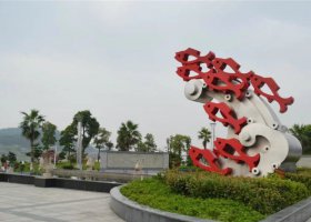 公园不锈钢抽象鱼群雕塑
