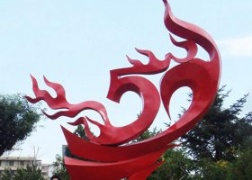 公园不锈钢飘带飞翔抽象雕塑