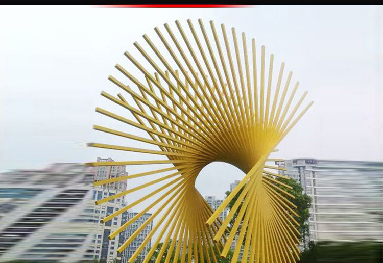 广场不锈钢树枝扇形景观雕塑图片