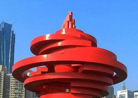 广场不锈钢五月风景观雕塑
