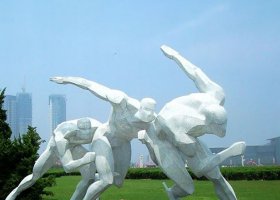 花式滑冰不锈钢雕塑