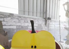 半块苹果座椅不锈钢雕塑