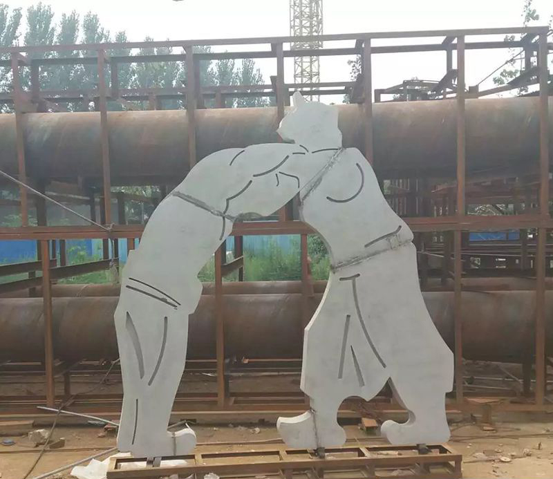 不锈钢抽象人物雕塑图片