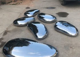 不锈钢水滴公园雕塑