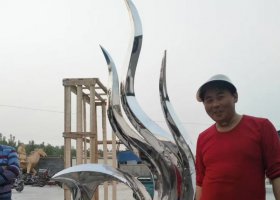 不锈钢艺术凤凰雕塑