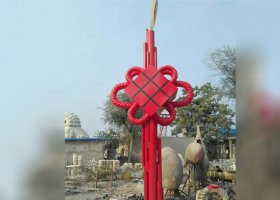 不锈钢中国结广场景观雕塑