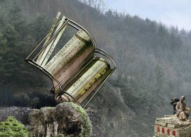 不锈钢竹简地方雕塑