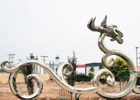 抽象龙不锈钢雕塑