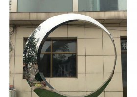 房地产镜面不锈钢圆环雕塑 