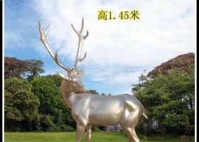 公园不锈钢动物鹿雕塑